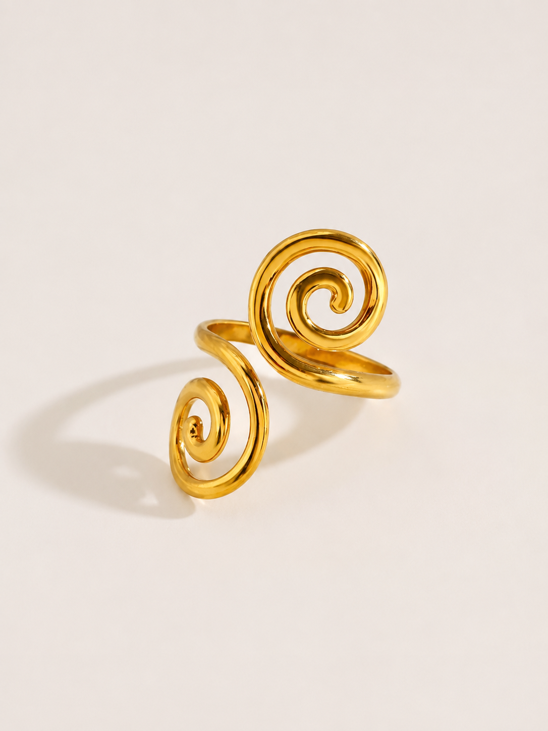 Gold Double Spiral Ring