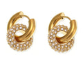 Crystal Double Hoop Earrings