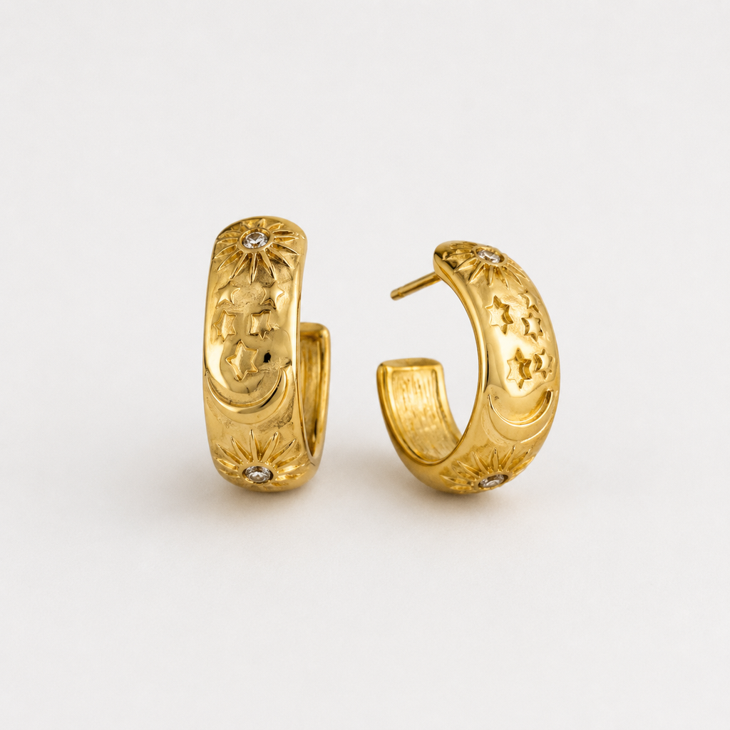 Celestial Hoop Earrings