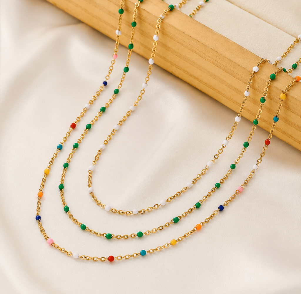 Rainbow Beaded Necklace