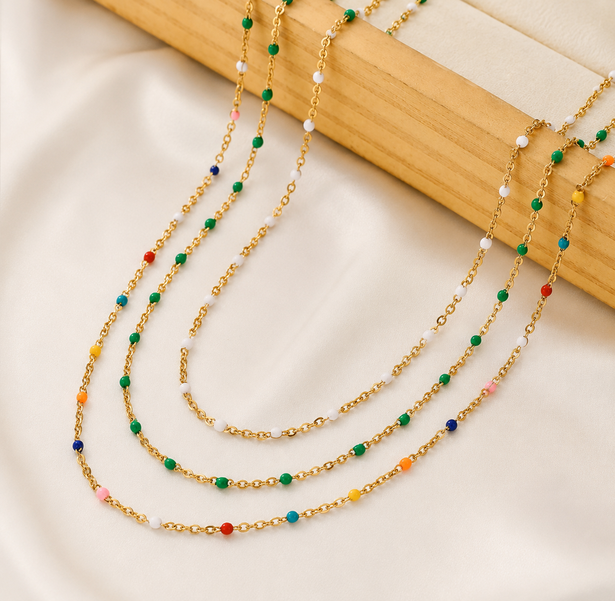 Rainbow Beaded Necklace