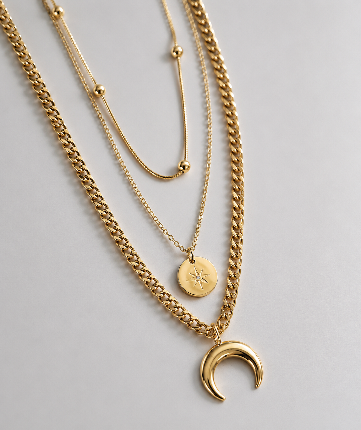 Layered Gold Chain Necklace